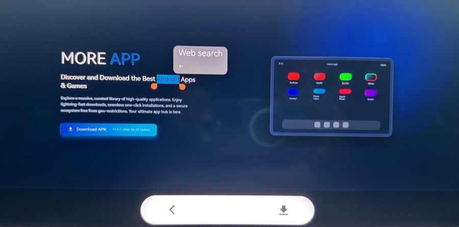 Tap Web search